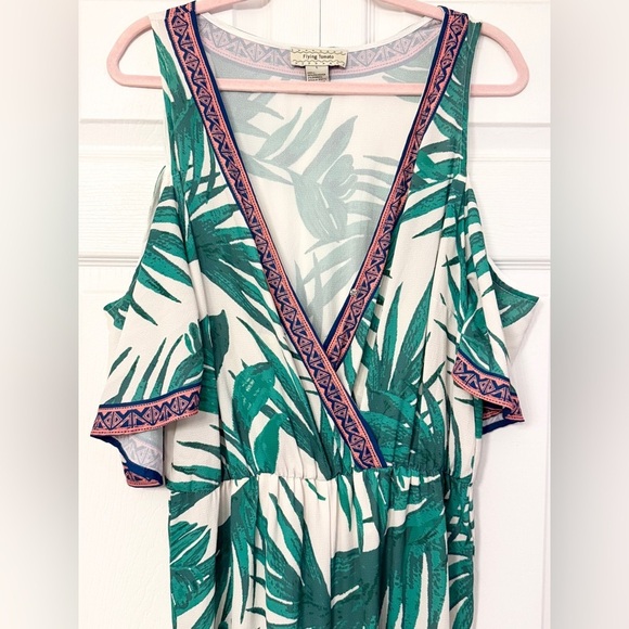 Flying Tomato Dresses & Skirts - Tropical Green Leaf Print Jumpsuit